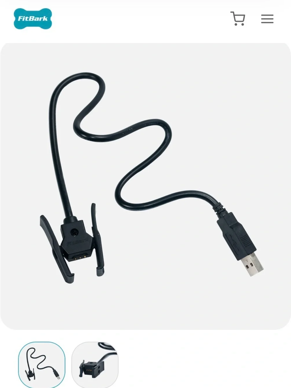 Fitbark Black USB Charging Clip Cables for Fitbark activity monitor